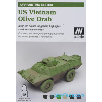 AFV US Vietnam olive drab set 6X8ML