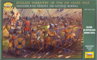 English infantry. 100 Years War, XIV-XV A.D.