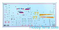 Zvezda  7276 Model Set. Russian attack hellicopter Mi-35M Hind E