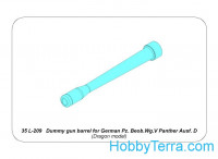 Aber  35-L209 Dummy gun barrel for German Pz.Beob.Wg.V Panther Ausf.D, for Dragon kit