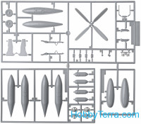 Academy 12313 Plastic model kit. F8F-1/2 "USS Tarawa" fighter