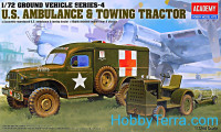 WWII Ground vehicle series. US ambulance and towing tractor