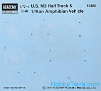 Academy  13408 WWII Ground vehicle series. M3 US halftrack and 1/4 ton amhibian vehicle
