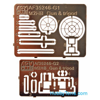 AFV-Club 35246 U.S. M2HB .50cal machine gun set W/M3 Tripod and M63 anti-aircraft mount