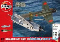 Model Set. Nakajima B5N2 'Kate' and Grumman Wildcat F4F4 