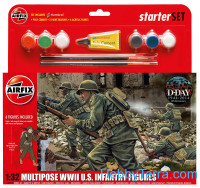 Model Set. Multipose WWII U.S. infantry