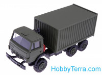 1:87 Kamaz container truck, dark green color