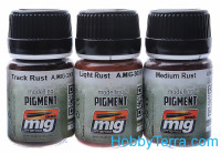 MIG (AMMO)  7400 Weathering Set. Pigment rust