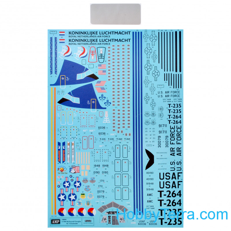 AMP 1/144 KC-10 Extender Plastic Model Kit – 144004, Gray, Unassembled, Ukraine Made