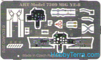 Photo-etched set 1/72 for MiG Ye-8, for ART Model kit