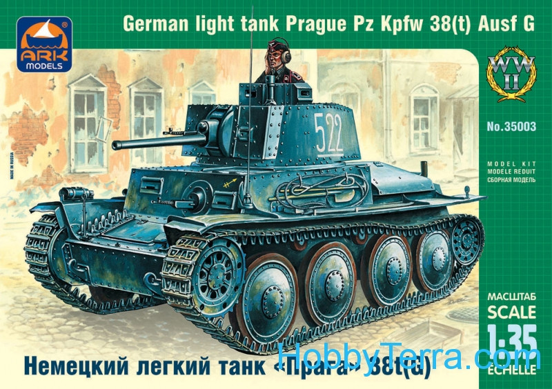 Ark models  35003 Pz.Kpfw 38(t) Ausf.G German light tank
