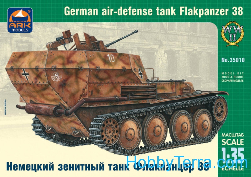 Ark models  35010 Flakpanzer 38(t) WWII German air-defense tank