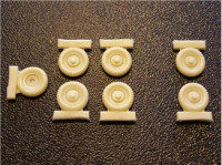 GMC DUKW-353 wheels (6+1 spare) for Italeri kit