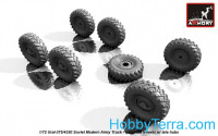 Armory  AC7321b Wheels set 1/72  weighted w/ late hubs for Ural-375/4320