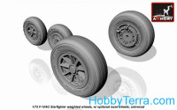 Armory  AW72312 Wheels set 1/72 for F-104G Starfighter (w/ optional nose wheels)