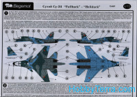 Decal 1/72 for Sukhoi Su-34 