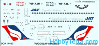 Decal 1/144 for Douglas DC-9 Yugoslav Airlines