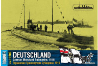 German Deutschland Merchant Submarine, 1916 (water line, full hull version)