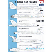 Decal 1/144 for V-Bombers in anti-flash white