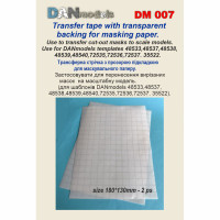 Transfer tape with clear back for masking paper