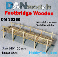 Material for dioramas. Footbridge wooden