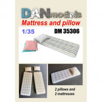 Accessories for diorama. Mattress and pillow, 4 pcs