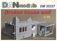 Accessories for diorama. Broken house wall and front door (gypsum)