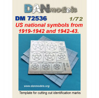 US aircraft national insignia (1919-42 and 1942-43) mask template