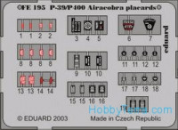 Eduard  4876 Photo-etched set BIG-ED 1/48 P-39/P-400 Airacobra, for Hasegawa kit