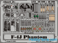 Eduard  7206 Photo-etched set BIG-ED 1/72 F-4J Phantom  II, for Hasegawa kit