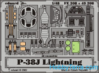 Eduard  49208 Photo-etched set 1/48 P-38J color, for Hasegawa kit