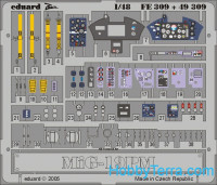 Photo-etched set 1/48 MiG-19PM, for Trumpeter kit