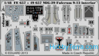 Photo-etched set 1/48 MiG-29 Fulcrum 9-13 interior (self adhesive), for GWH kit