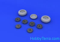 Eduard  648106 Brassin 1/48 Me 262 wheels, for Tamiya kit