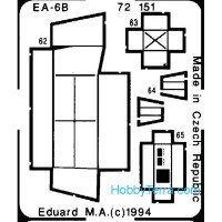 Eduard  72151 Photo-etched set 1/72 EA-6B Prowler, for Hasegawa kit