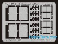 Photo-etched set 1/72 F-14A/B Tomcat F.O.D., for Hasegawa kit