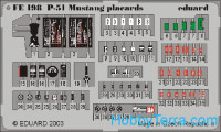 Photo-etched set 1/48 P-51 nameplates, marking