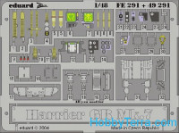 Photo-etched set 1/48 Harrier GR Mk.7, for Hasegawa kit