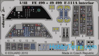 Photo-etched set 1/48 F-111A interior Color, for HobbyBoss kit