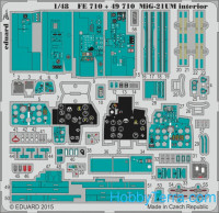 Photo-etched set 1/48 MiG-21UM interior S.A., for Trumpeter kit