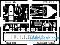 Photo-etched set 1/72 Hurricane II, for Revell kit