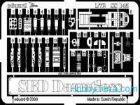 Photo-etched set 1/72 SBD Dauntless, for Hasegawa kit