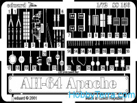 Photoetched set 1/72 AH-64 Apache