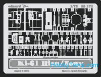 Photo-etched set 1/72 Ki-61 Hien/Tony, for Hasegawa kit