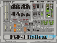 Photo-etched set 1/72 P-51D Mustang Color, for Hasegawa kit