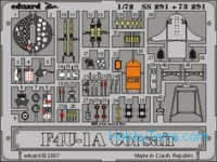 Photo-etched set 1/72 F4U-1A Corsair, for Tamiya kit