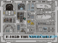 Photo-etched set 1/72 F-105D Thunderchief Color, for Trumpeter kit