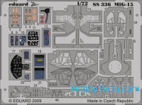 Photo-etched set 1/72 Mig-15 Color, for HobbyBoss kit