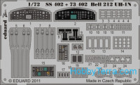 Photo-etched set 1/72 212 UH-1N Color, for Revell kit