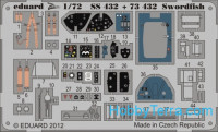 Photo-etched set 1/72 Swordfish Color, for Airfix kit